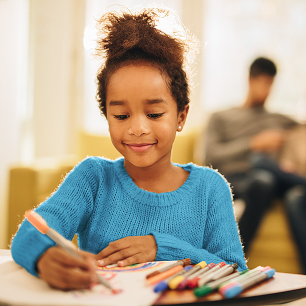 Girl Doing Homework