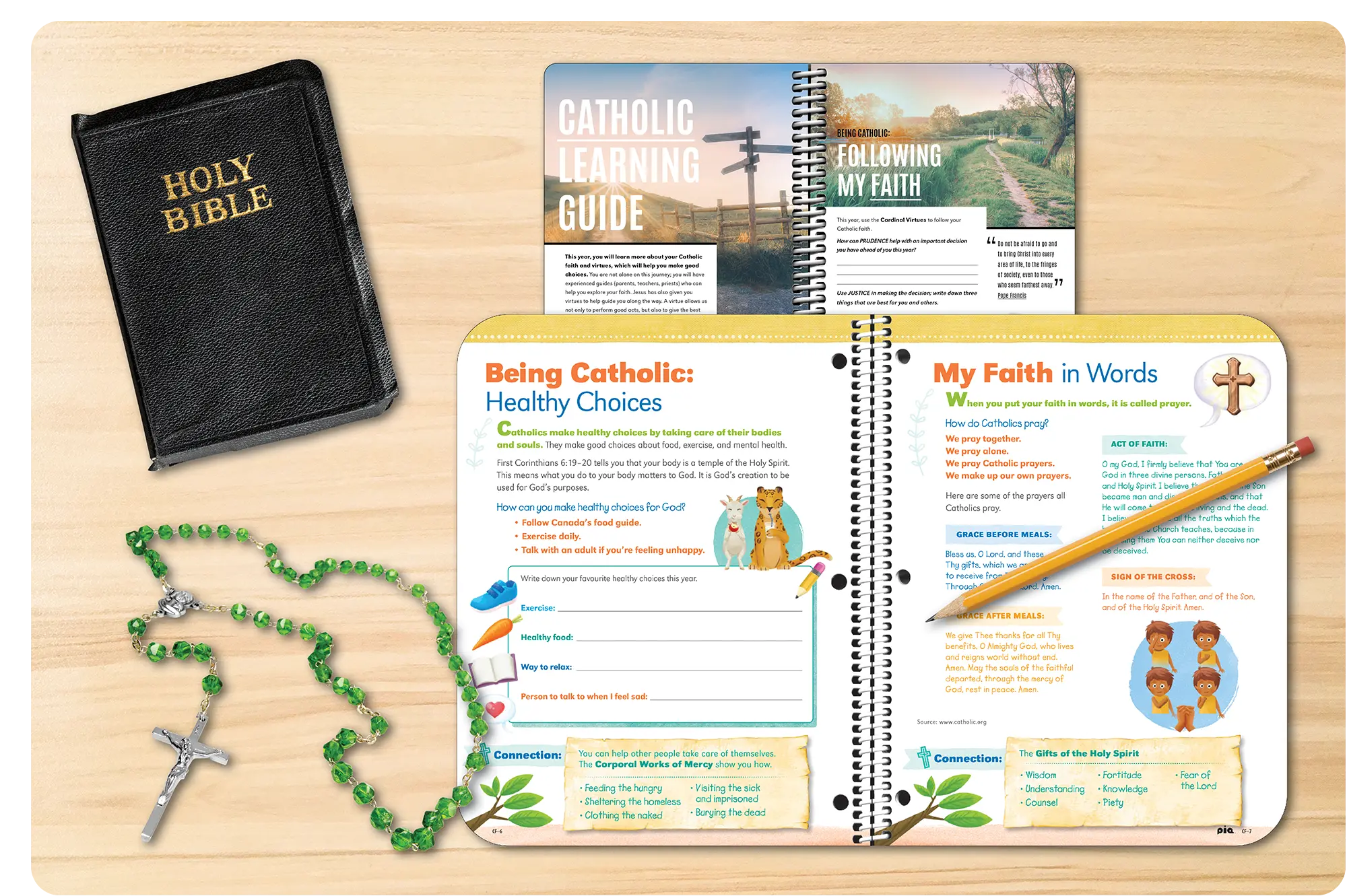 Primary Catholic Faith Planner Spread