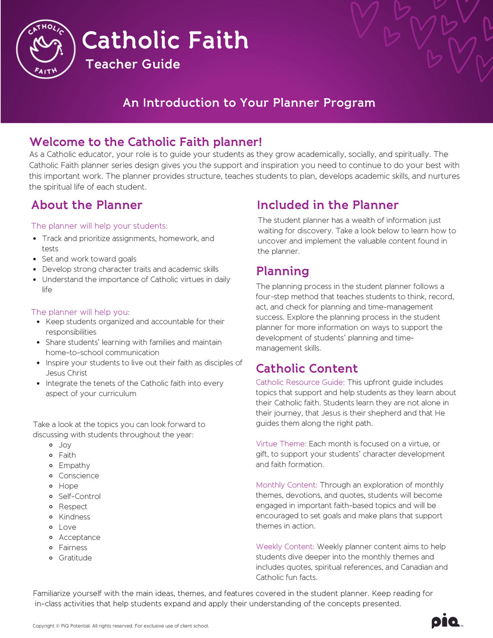 Catholic Faith Teacher Guide