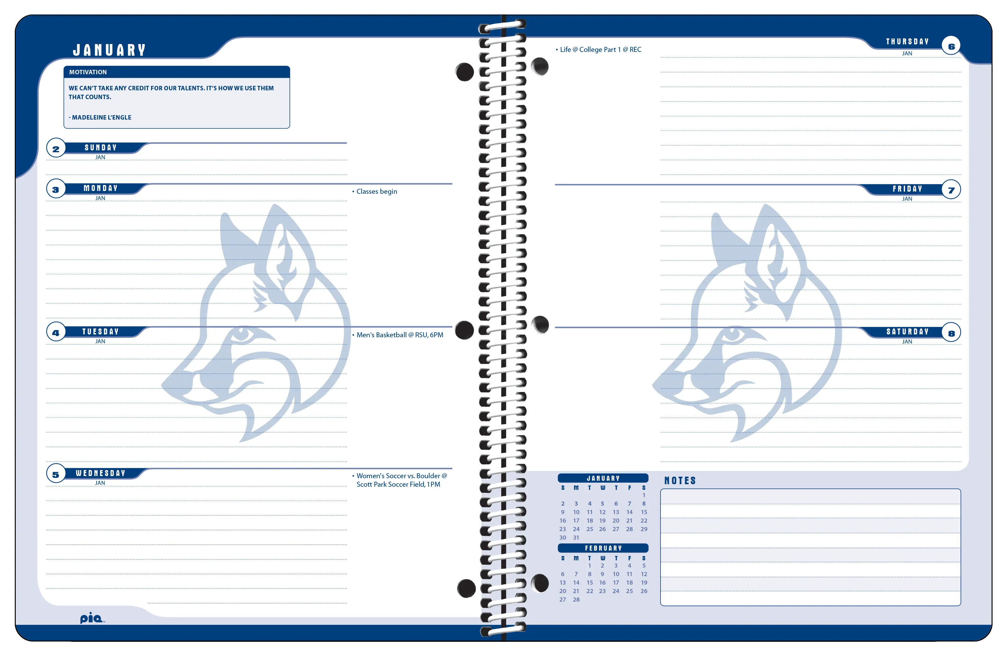 Chameleon Planner, Block Layout
