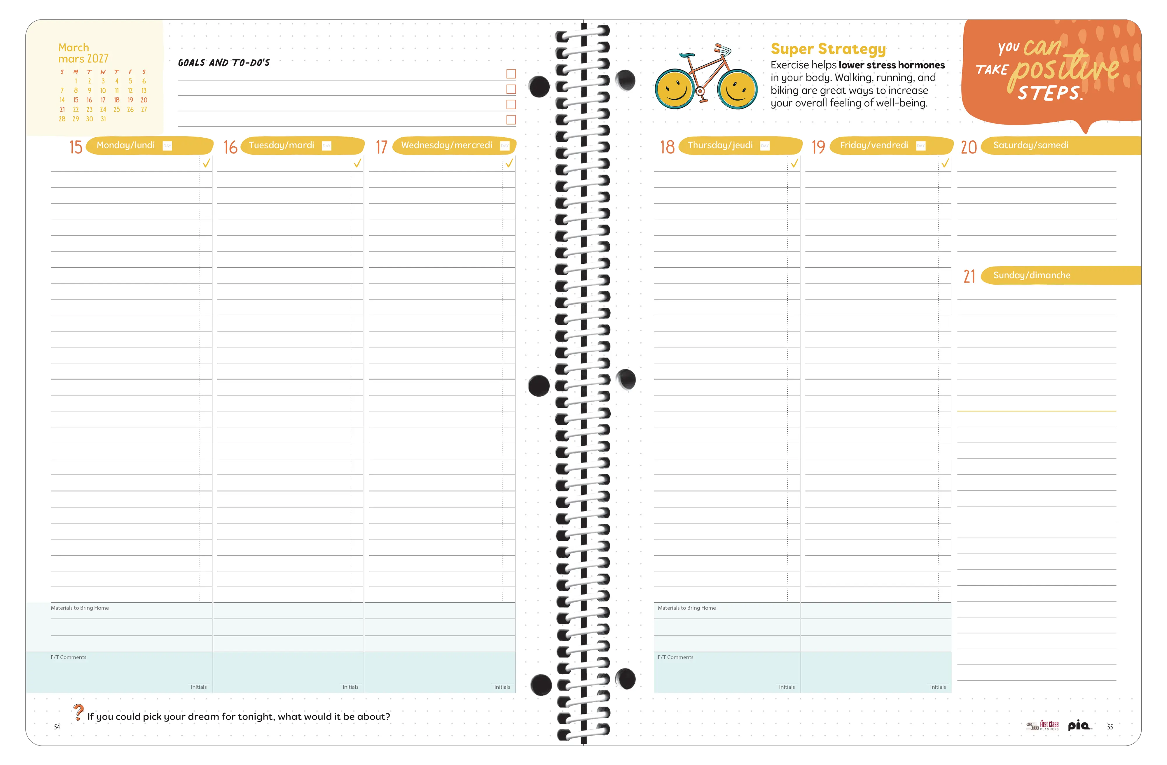 Middle Wellness Planner Spread